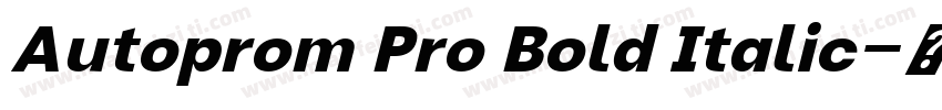 Autoprom Pro Bold Italic字体转换